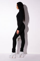 BEAT THE ODDS TEXTURED CATSUIT