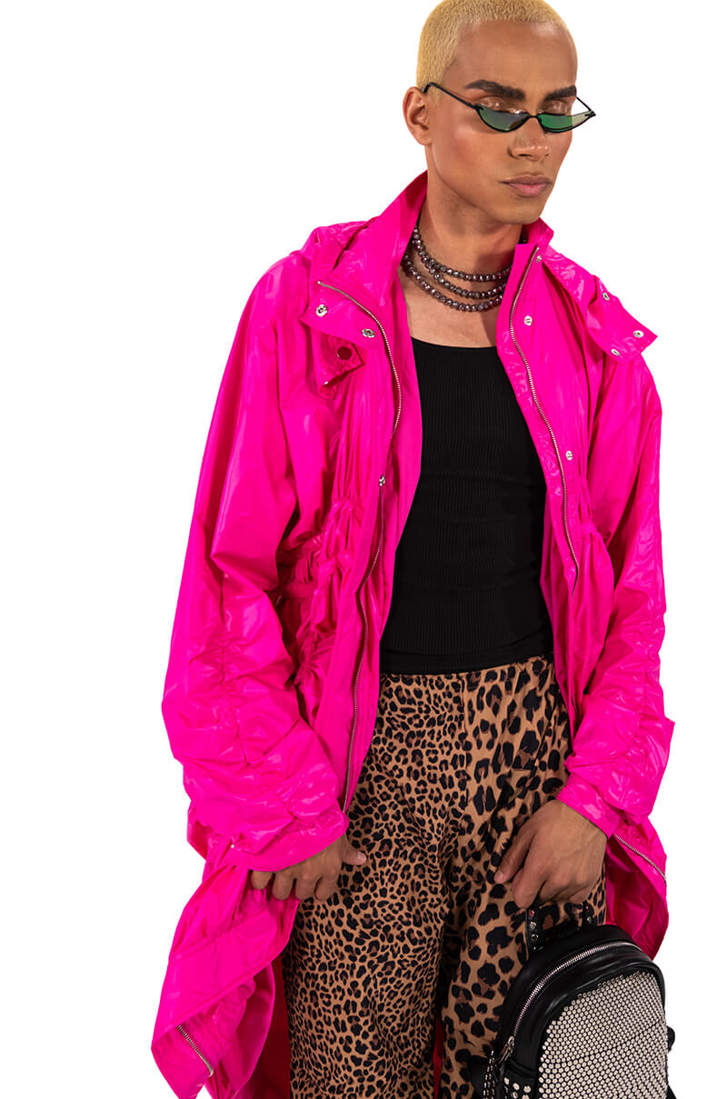 BEETROOT SWISHY LUXE TRENCH