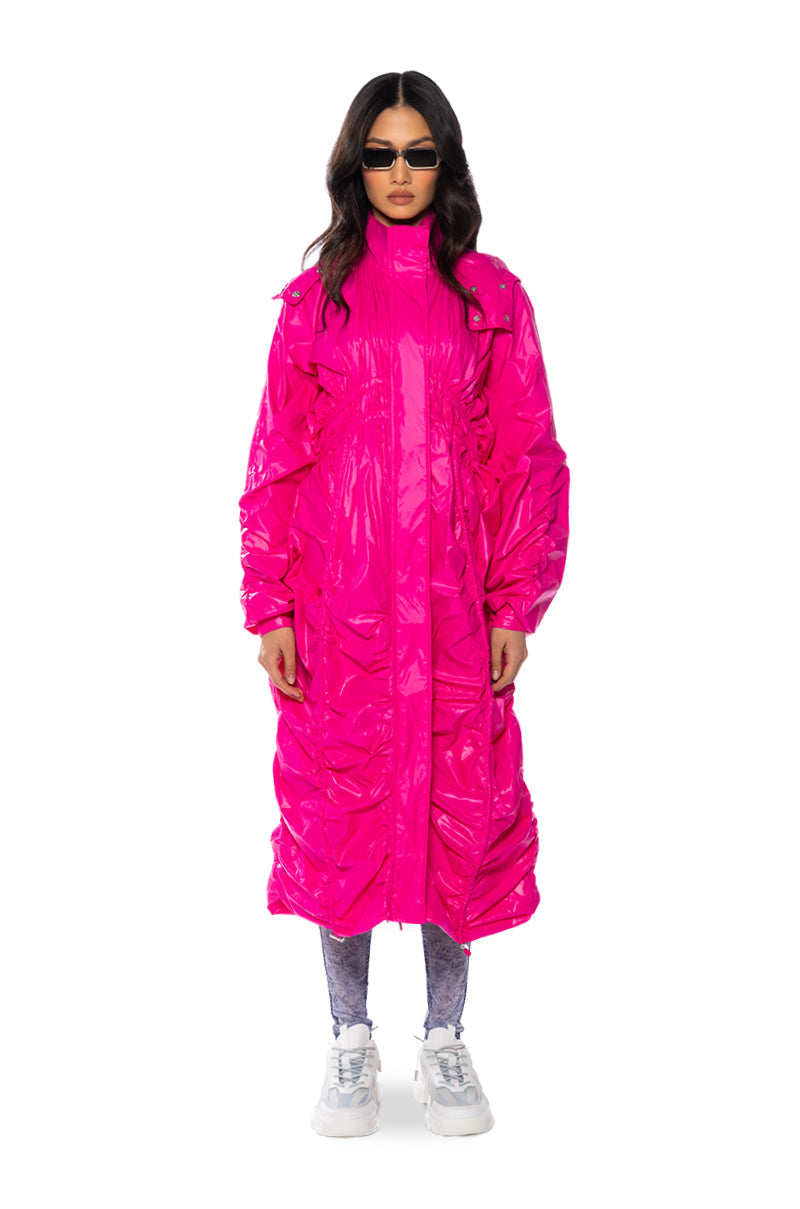 BEETROOT SWISHY LUXE TRENCH
