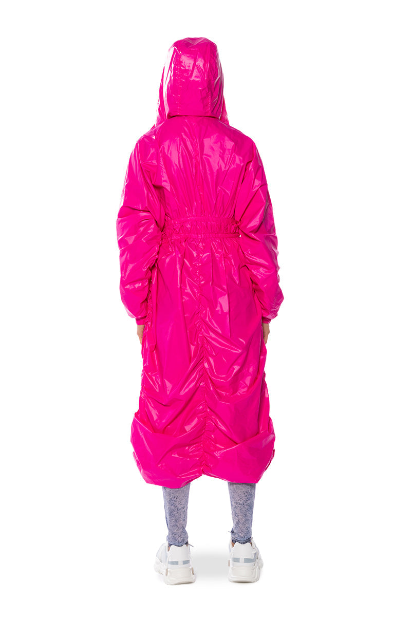 BEETROOT SWISHY LUXE TRENCH