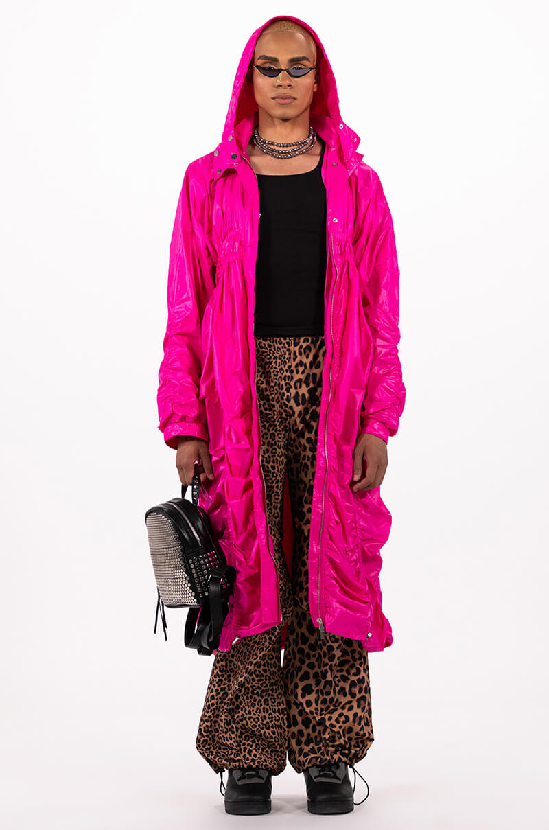 BEETROOT SWISHY LUXE TRENCH