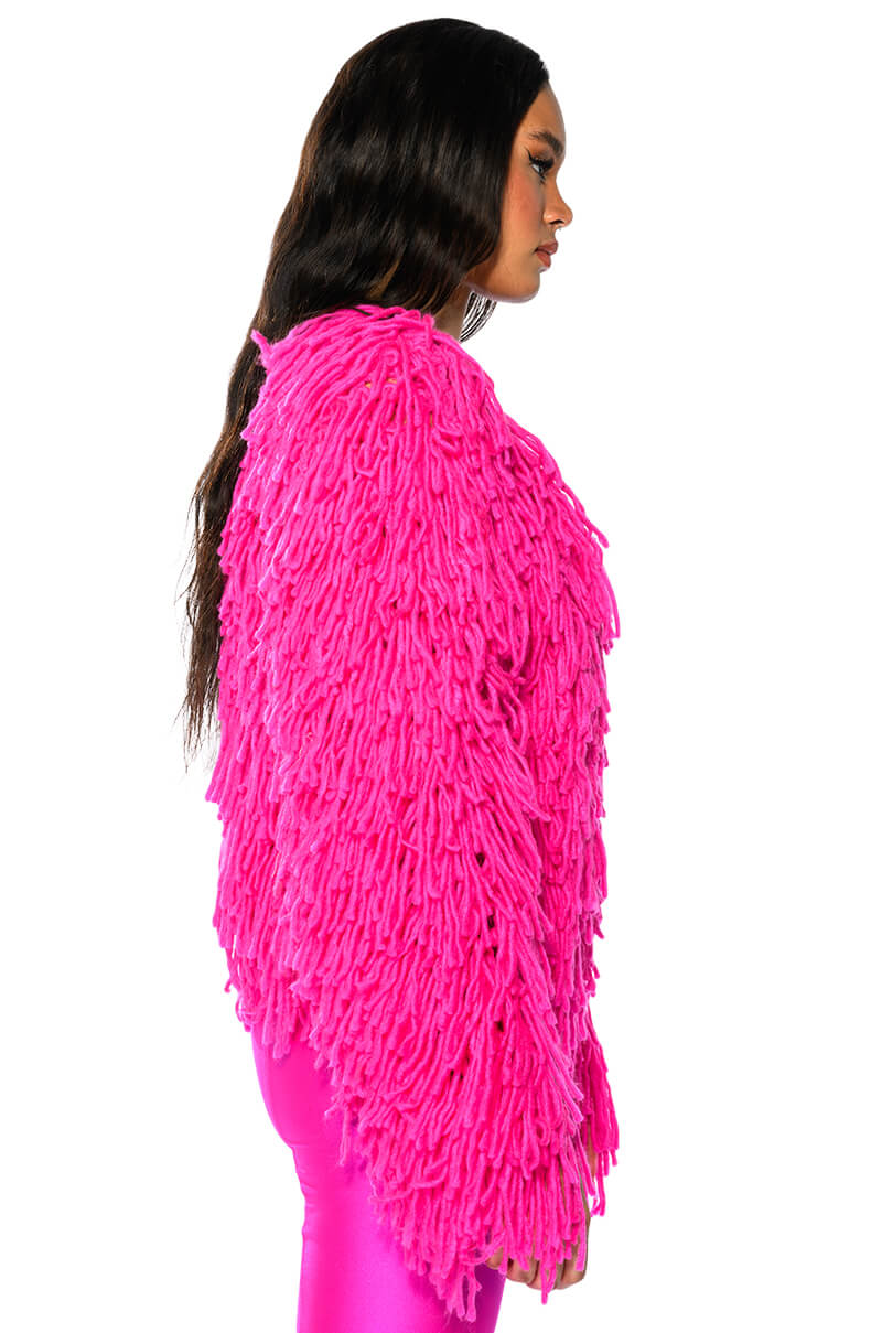 BEFORE I LOVE U FRINGE CARDIGAN
