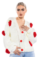 BERRIES BUTTON CARDIGAN