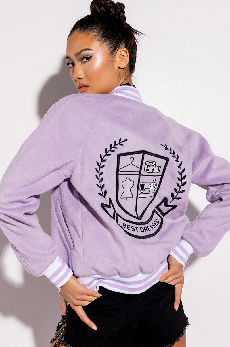 BEST DRESSED LILAC BOMBER
