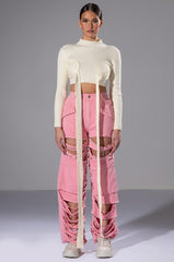 BESTIES FAVORITE DISTRESSED CARGO PANTS