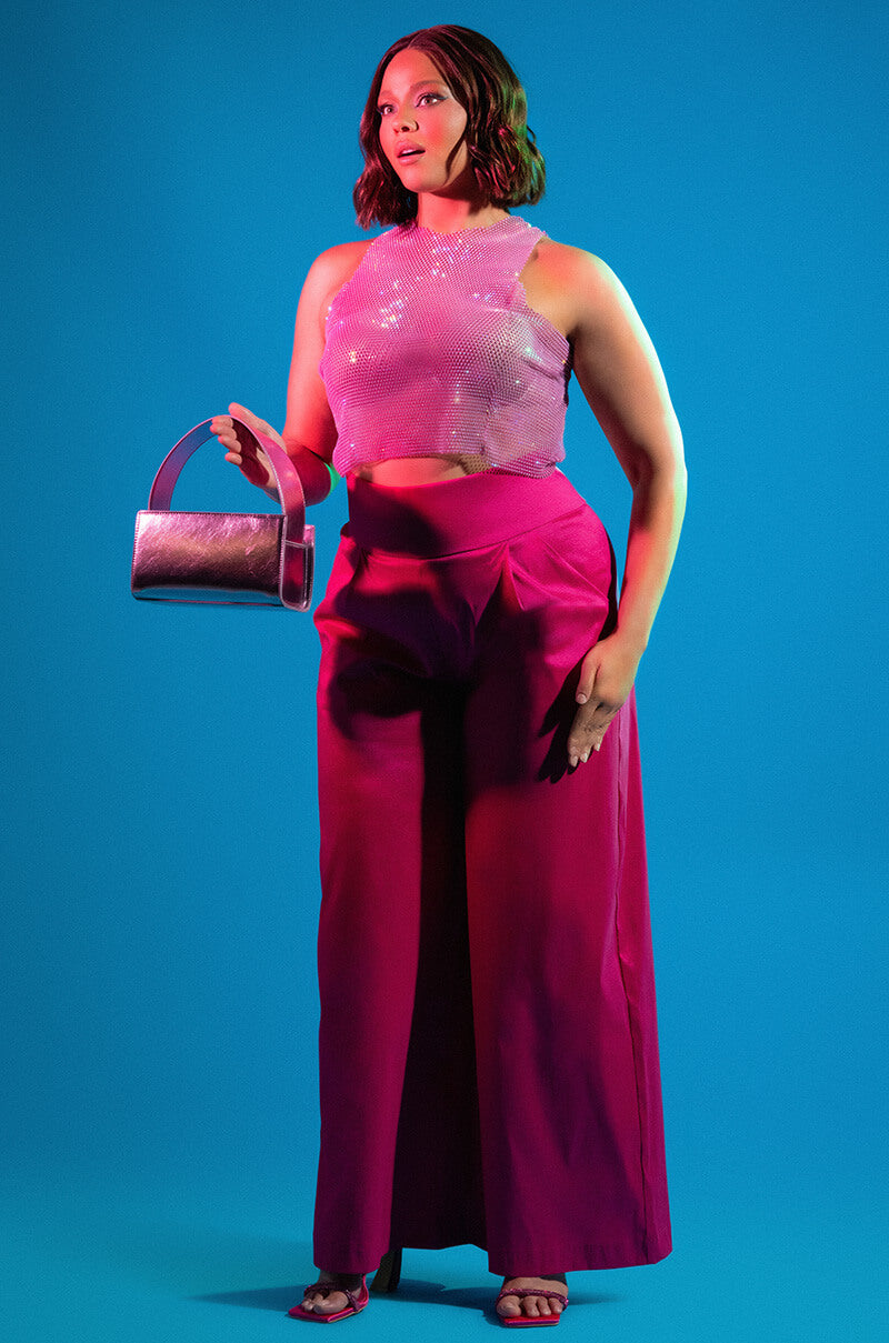BIG BOOTY HIGH WAIST WIDE LEG TROUSER