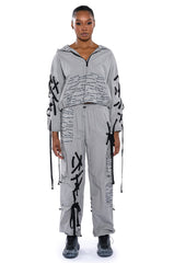 BLACK VILLAGE FOUNDATION LOGO LACE DETAIL SWEATPANT