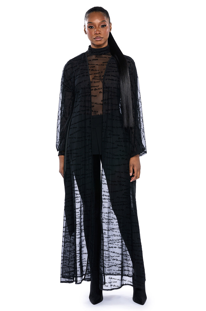 BLACK VILLAGE FOUNDATION LOGO MESH BODYSUIT