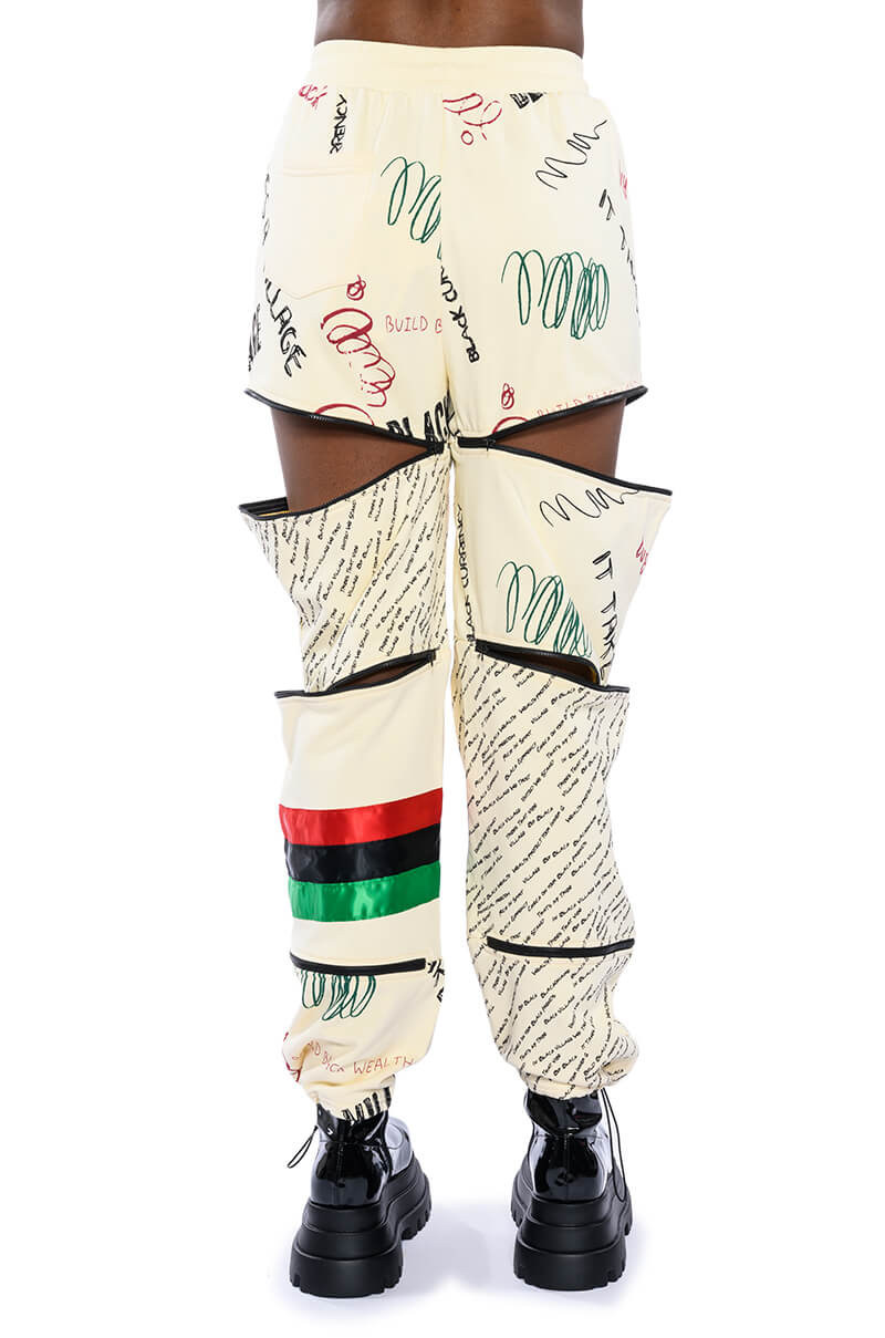 BLACK VILLAGE FOUNDATION ZIPPER DETAIL SWEATPANT