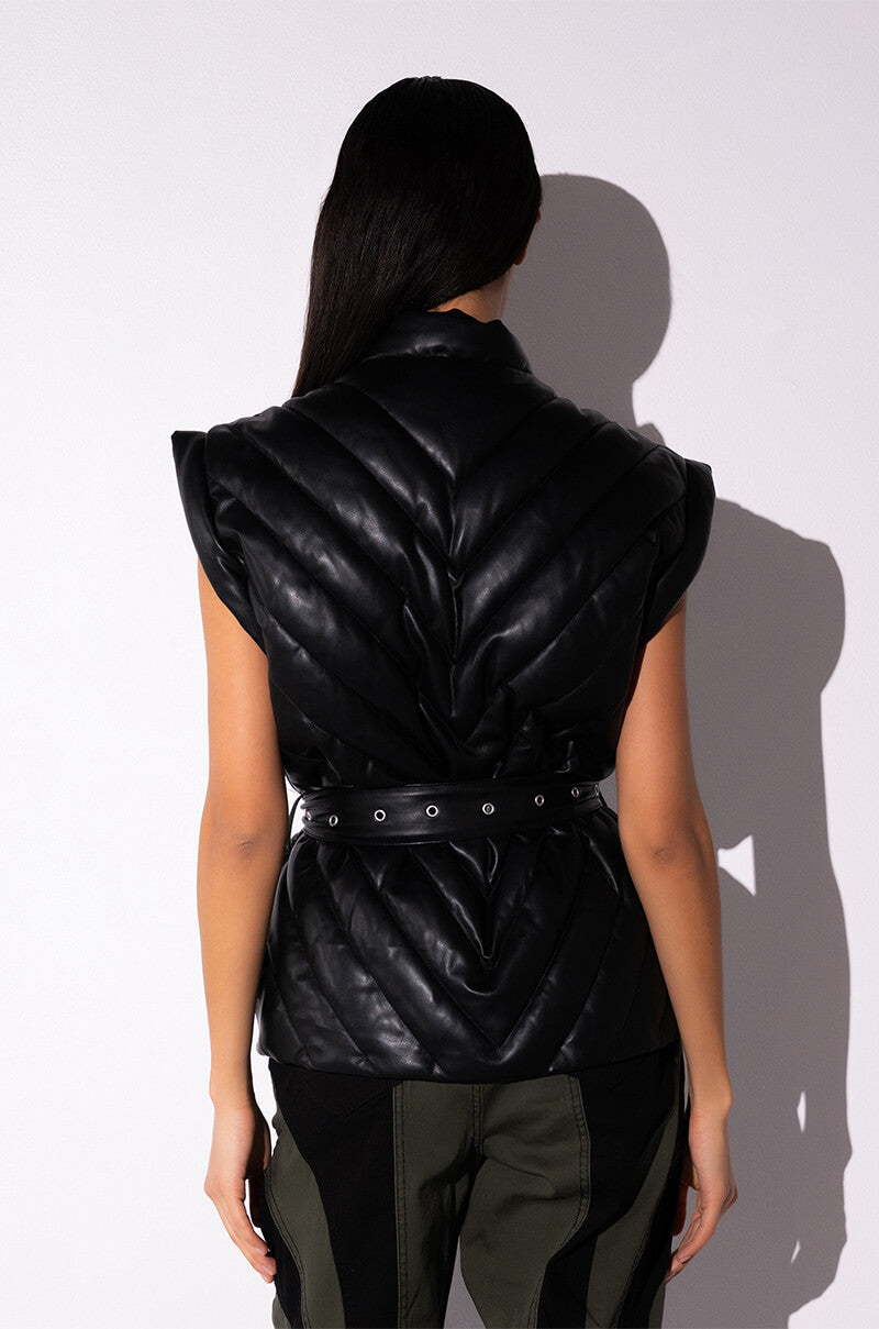 BLANK NYC UNDER THE RADAR PU VEST