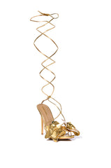 BLOOMING GOLD FLOWER SANDAL