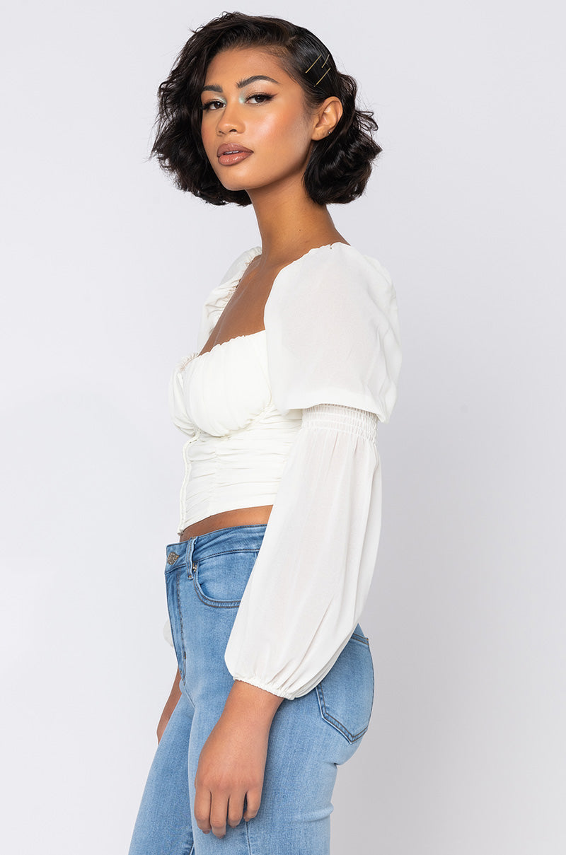 BLUE SKIES LONG SLEEVE BLOUSE
