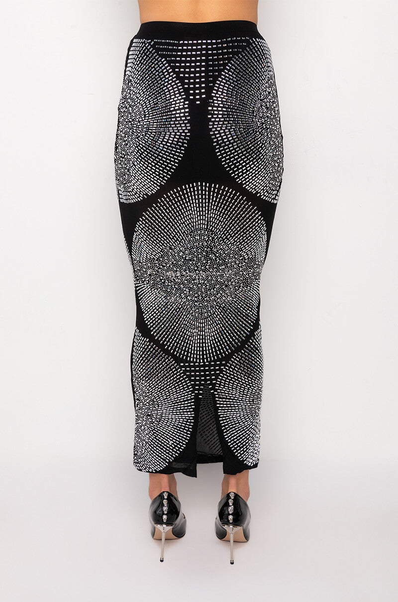 BODIED RHINESTONE MAXI SKIRT