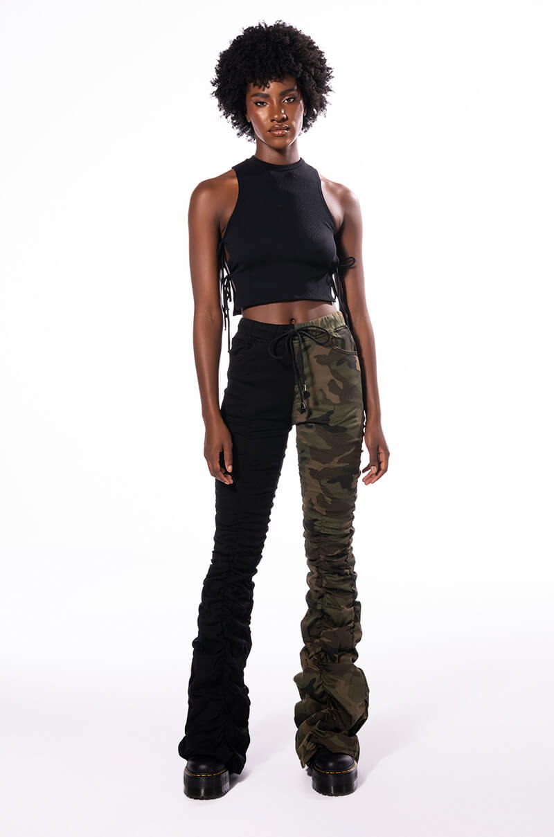BODY IS THE BEST CINCHED CAMO JOGGER