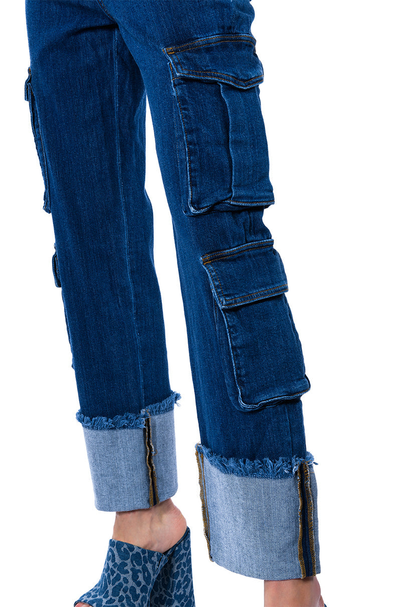 BON SOIR STRAIGHT CARGO JEANS