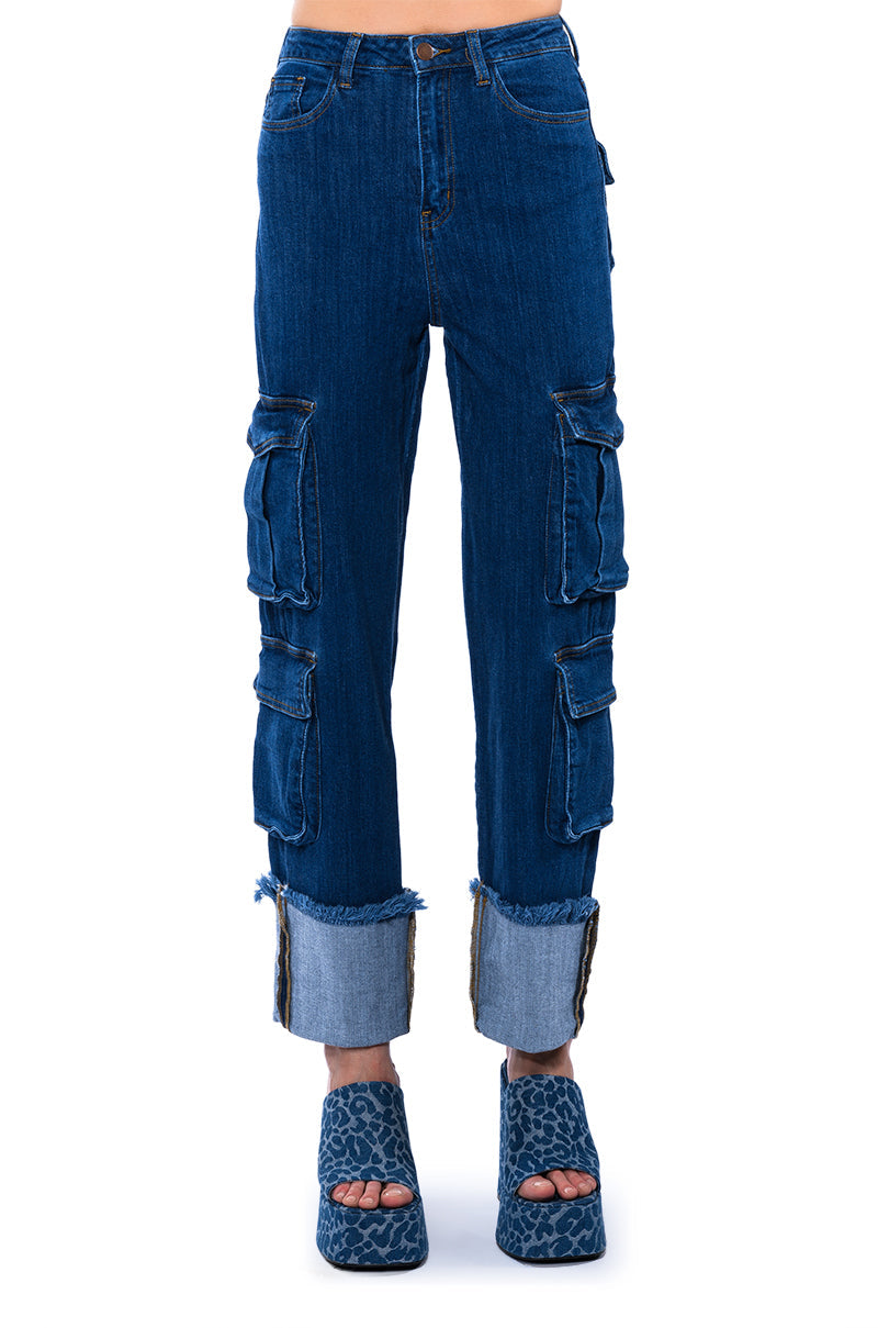 BON SOIR STRAIGHT CARGO JEANS