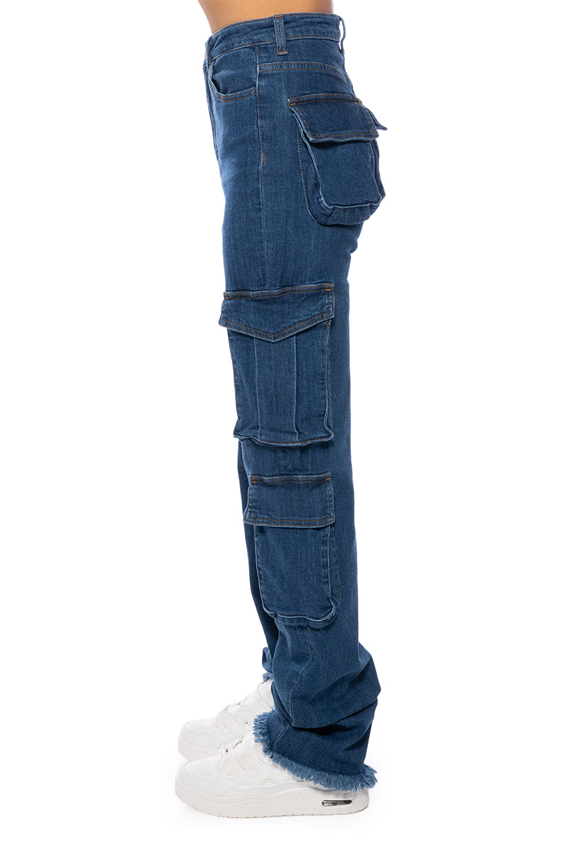 BON SOIR STRAIGHT CARGO JEANS