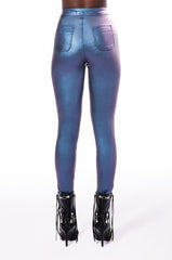 BORN TO SHINE METALLIC SKINNY PANTS