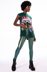 BORN TO SHINE METALLIC SKINNY PANTS