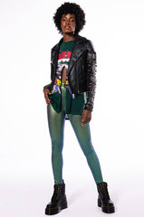 BORN TO SHINE METALLIC SKINNY PANTS