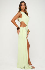 Selene Veil Maxi Dress Pistachio