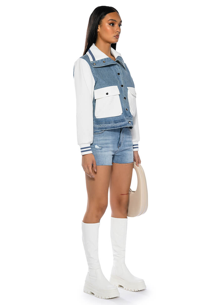 BRIDGEHAMPTON WITH IT DENIM RIB JACKET