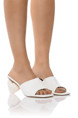 BUBBLE HEART WHITE NOVELTY HEEL SANDAL