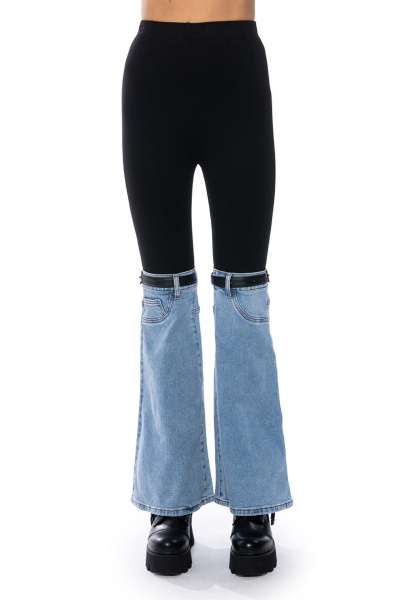 BUCKLE UP DENIM BOOT LEGGING