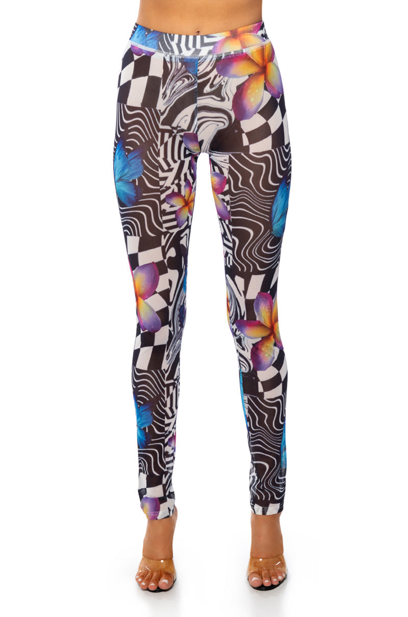 BUTTERFLY TEARS MESH LEGGING