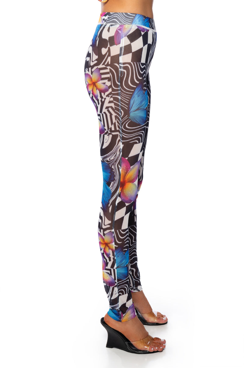 BUTTERFLY TEARS MESH LEGGING