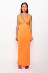 CABO VIBES HALTER TOP MAXI DRESS