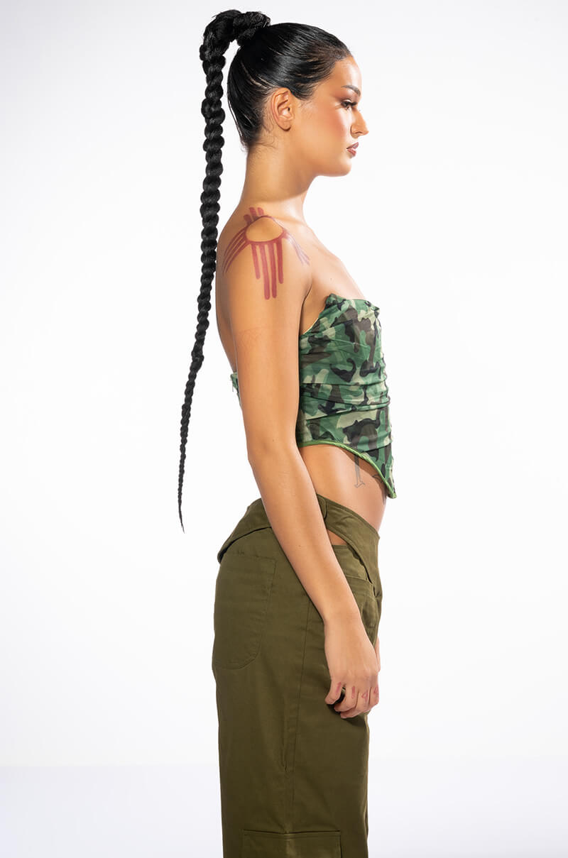 CAMO MESH CORSET