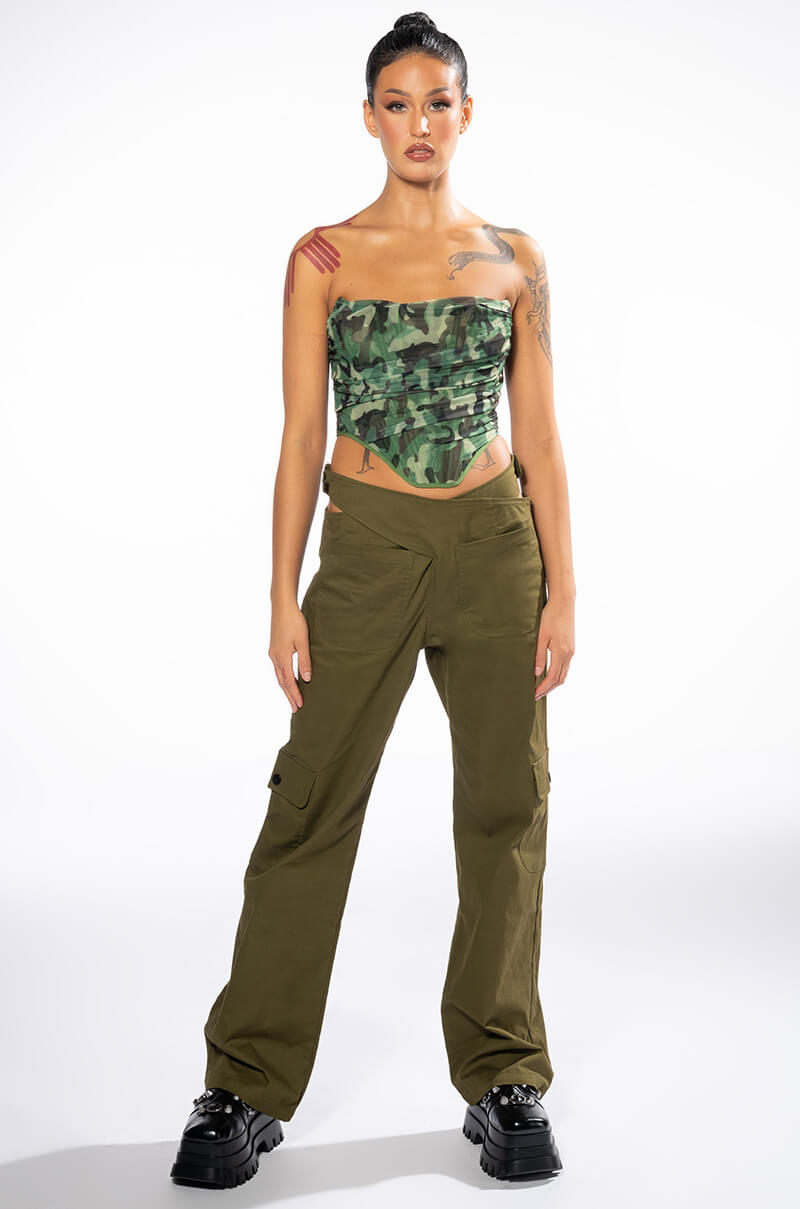 CAMO MESH CORSET