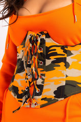 CAMOUFLAGING MY FEELINGS LACE UP CORSET