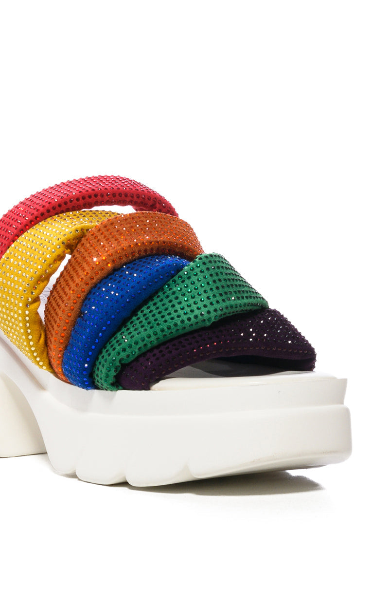 CANI RAINBOW EMBELLISHED CHUNKY SANDAL