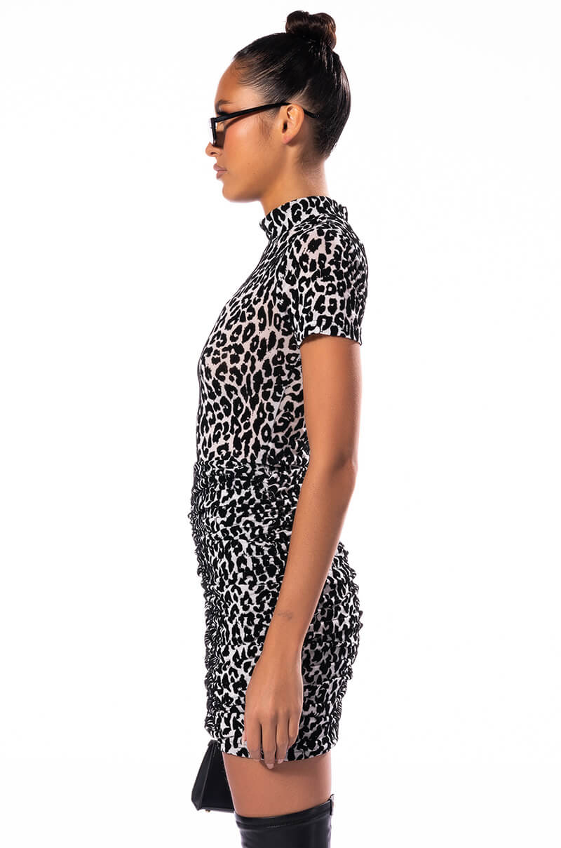 CANT BE TAMED SHORT SLEEVE MOCK NECK BODYSUIT
