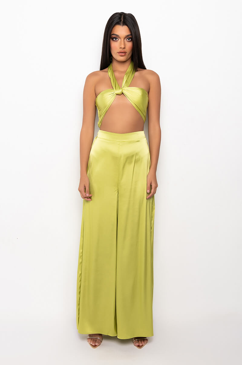 CANT RELATE SATIN PALAZZO PANT