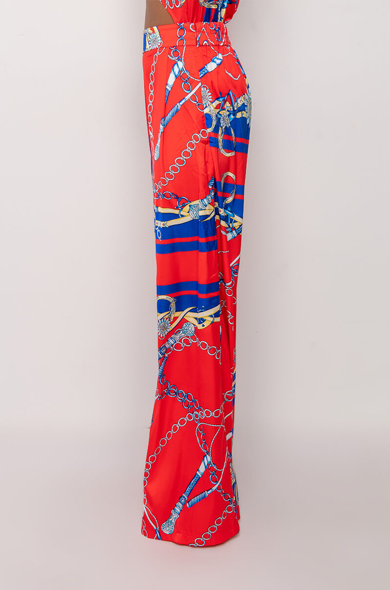 CAPRI SATIN WIDE LEG PANT