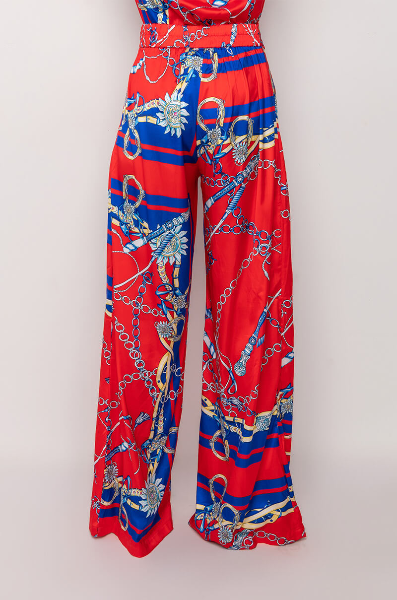 CAPRI SATIN WIDE LEG PANT