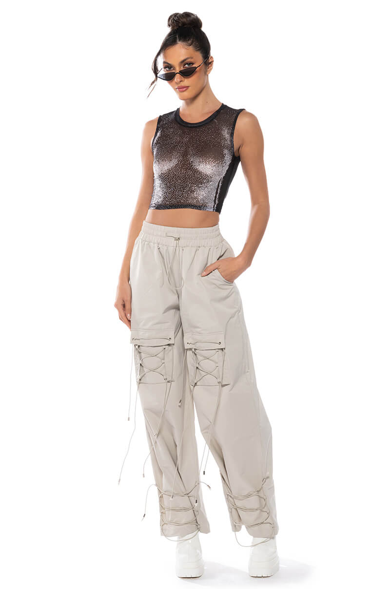 CARA ELASTIC DETAIL UTILITY JOGGER