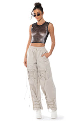 CARA ELASTIC DETAIL UTILITY JOGGER
