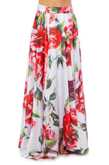 CARAMELLA MAXI SATIN WRAP SKIRT