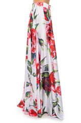 CARAMELLA MAXI SATIN WRAP SKIRT