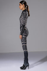 CATCH A GLIMPSE ZIP UP CATSUIT