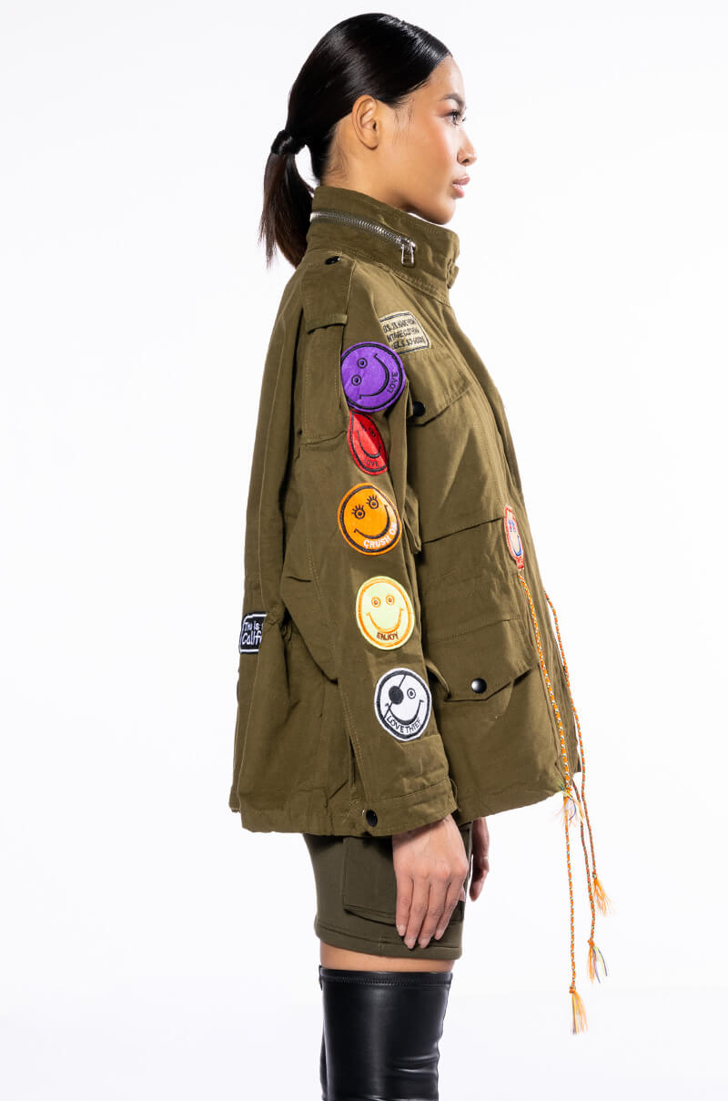 CHECK IT OUT PATCH WORK MILITARY BOMBER