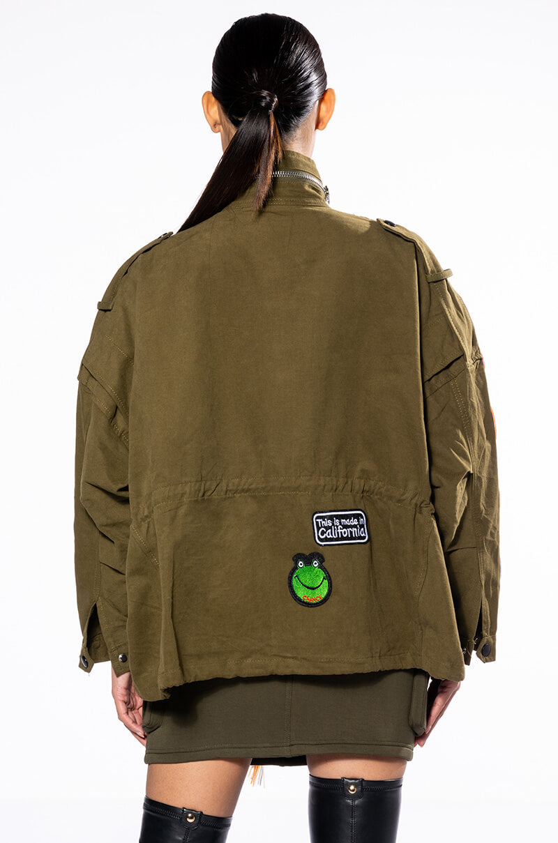 CHECK IT OUT PATCH WORK MILITARY BOMBER