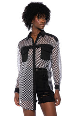 CHECK YOURSELF CHECKERED LONGSLEEVE SHIRT