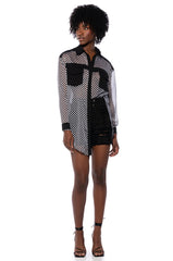 CHECK YOURSELF CHECKERED LONGSLEEVE SHIRT