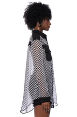 CHECK YOURSELF CHECKERED LONGSLEEVE SHIRT