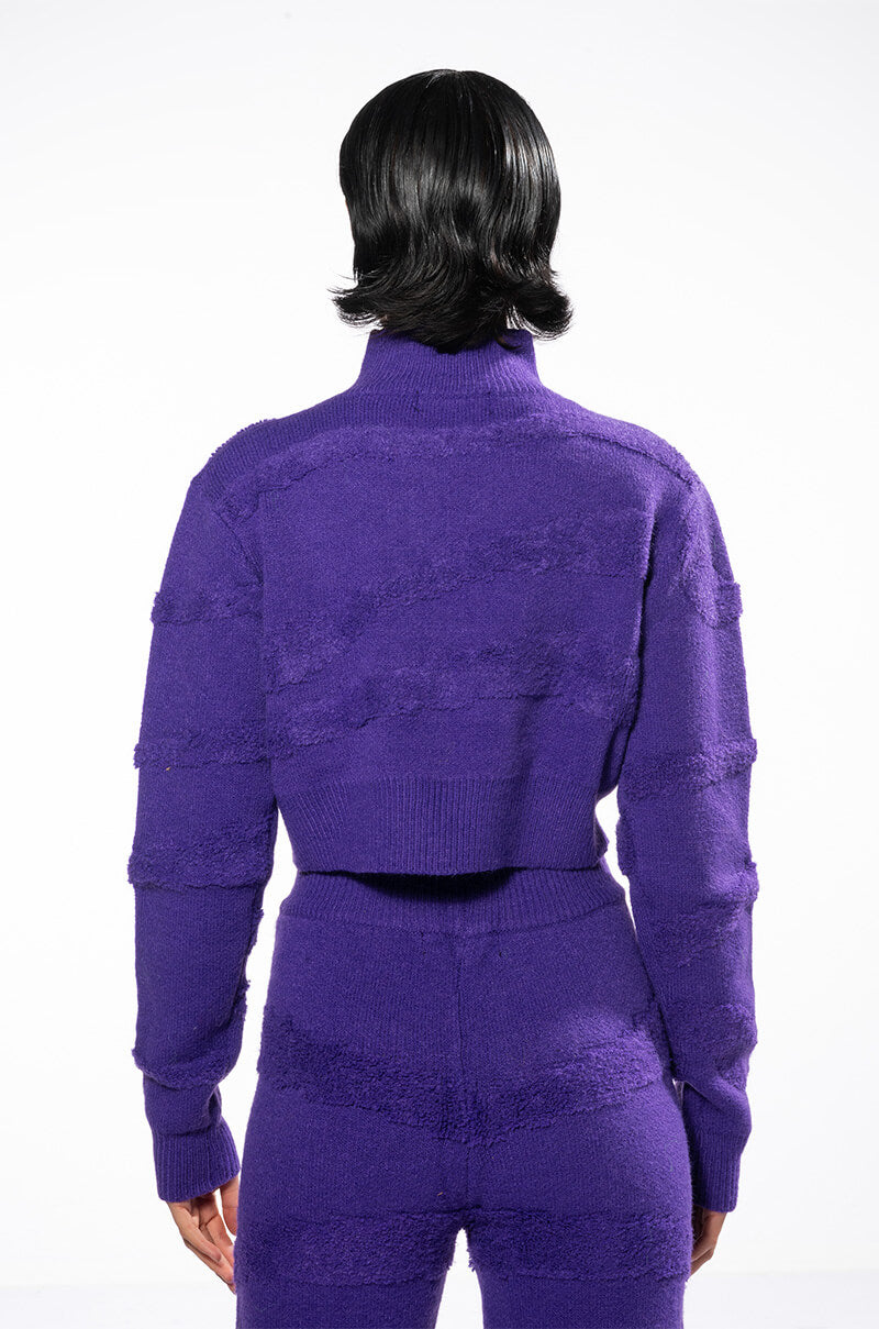 CHEYENNE CROPPED MOCK NECK SWEATER